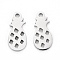 Tarnish Resistant 304 Stainless Steel Charms, Laser Cut, Pineapple, Stainless Steel Color, 11.5x5.5x1mm, Hole: 1.2mm
