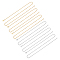 UNICRAFTALE 12Pcs 45cm 2 Colors Necklace Chains Stainless Steel Cable Chain Necklace Metal Hypoallergenic Chains for Jewelry Making