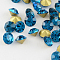 Glass Pointed Back Rhinestone, Back Plated, Diamond, Blue Zircon, 8~8.3mm, about 144pcs/gross