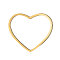 201 Stainless Steel Linking Rings, Heart, Golden, 9x11.5x1mm, Hole: 9x7mm