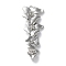 Brass Connector Charms, Cadmium Free & Nickel Free & Lead Free, Four Flower Links, Platinum, 31x15x4mm, Hole: 2x3mm and 1mm