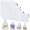 12Pcs 4 Styles Polyester Filter Bags, Mesh Drawstring Pouches with Cord Lock, Rectangle, White, 19.5~39.4x15.5~31x0.05~0.35cm, 3pcs/style