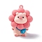 PVC Plastic Cartoon Pendants, for DIY Keychain Making, Pig Pattern, 48.5x40x26mm, Hole: 2.5mm