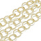 Unwelded Aluminum Rolo Chains, Belcher Chain, Textured, Lemon Chiffon, 15.5x2mm