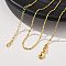 Brass Ball Chain Necklaces, Long-Lasting Plated, Golden, 17.80 inch(45.2cm)
