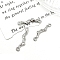 Alloy Connector Charms, Platinum, Branch, 23x6mm