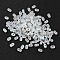 Glass Frosted Seed Beads, Peanut, AB Color Plated, White, 6x3.5x3mm, Hole: 1mm, about 100pcs/bag