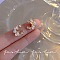 Vintage Flower Stainless Steel Crystal Rhinestone & Imitation Pearl Stud Earrings for Women