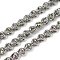 304 Stainless Steel Glass Link Chains, Unwelded, with Spool, Gray, 10x8x8mm