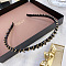 Hair Accessories, with Rhinestone, Hair Bands, Black, 150x130x8mm