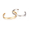 304 Stainless Steel Cuff Bangles, Mixed Color, 2-1/4x1-5/8 inch(5.7x4cm), 4mm