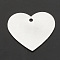 Aluminium Pendants, Laser Cut Pendants, Heart, Stamping Blank Tag, Silver, 46.5x50.5x1.5mm, Hole: 4mm