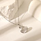 Stainless Steel Pendant Necklaces, Stainless Steel Color, Shell Shape, 17.72 inch(45cm)