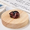 Natural Mahogany Obsidian Display Decorations, Reiki Energy Stone Figurine, Sleeping Cat, 33.5x39x23.5mm