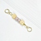 Resin Bead Bag Extension Chains, with Alloy Spring Gate Ring, Purse Making Supplies, Thistle, 15.5cm