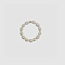 Natural Freshwater Pearl Beaded Stretch Rings, with Alloy Charm, Golden, Inner Diameter: 16mm