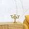 Mini Alloy Candle Holder Model, Micro Landscape Dollhouse Accessories, Pretending Prop Decorations, Golden, 44x32mm