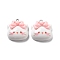 Opaque Resin Pendants, Cartoon Charms, Cat Shape with Bowknot, 22x21x8mm, Hole: 2mm