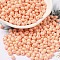 6/0 Opaque Baking Paint Glass Seed Beads, Teardrop, PeachPuff, 4.5~5x4x3~3.5mm, Hole: 0.9mm, about 125pcs/10g