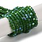 Imitation Jade Glass Beads Strands, Half AB Color Plated, Faceted, Frosted, Rondelle, Dark Slate Gray, 3.5~3.8x3mm, Hole: 1mm, about 105~110pcs/strand, 29~31cm