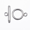 Tarnish Resistant 304 Stainless Steel Toggle Clasps, Stainless Steel Color, 19.5x14.5x2mm, Hole: 3mm, Bar: 22x8x3mm, Hole: 3mm