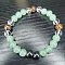 Round Natural Tiger Eye & Synthetic Non-magnetic Hematite & Glass Beads Stretch Bracelets for Girl Women, 5-7/8~7-7/8 inch(15~20cm)