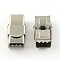 Tarnish Resistant Smooth Surface 201 Stainless Steel Watch Band Clasps, Stainless Steel Color, 25x12x7.5mm, Hole: 9x4mm