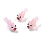 Handmade Lampwork Beads, Goldfish, Pink, 25~35x15.5x16mm, Hole: 1.7mm