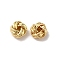 Brass Beads, Cadmium Free & Nickel Free & Lead Free, Knot Twist, Real 18K Gold Plated, 8x5mm, Hole: 1.6mm