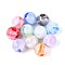 Opaque Resin Beads, Round, Two Tone, Mixed Color, 16mm, Hole: 2mm