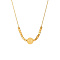 Stainless Steel Pendant Necklace for Women, Round & Cube, Golden, Wheat, 15-3/4 inch(40cm)