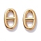 304 Stainless Steel Links, Oval, Golden, 17x10.5x2.5mm, Hole: 5x5mm