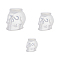 SUPERFINDINGS 3 Sizes 3D Skull Candle Molds Skull Head Silicone Molds Skull Resin Molds Silicone Molds for Resin Clay Candle Soap Wax Casting Halloween Home Decoration