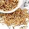 Glass Twist Bugle Beads, Silver Lined, Goldenrod, 6.5x2mm, Hole: 0.8mm, about 15000pcs/pound