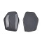 Opaque Acrylic Cabochons, Irregular Hexagon, Gray, 25.5x19.5x5.5mm, about 253pcs/500g