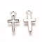 Alloy Pendants, Cross, Antique Silver, 15.5x8.5x1mm, Hole: 1.5mm