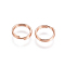 304 Stainless Steel Split Rings, Double Loops Jump Rings, Rose Gold, 7x1.4mm, Inner Diameter: 5.6mm, Single Wire: 0.7mm