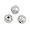 Anti-Tarnish Textured 316 Surgical Stainless Steel Beads, Round, Stainless Steel Color, 7.5x8x8mm, Hole: 1.6mm