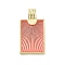 Real 18K Gold Plated Rack Plating Brass Enamel Pendants, Long-Lasting Plated, Lead Free & Cadmium Free, Rectangle Charm, Light Coral, 29.5x15.5x2.5mm, Hole: 6x3mm