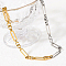 Stainless Steel Tow Tone Oval Link Chain Necklaces for Daily Wear, Golden & Stainless Steel Color