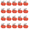24Pcs Alloy Enamel Charms, for Thanksgiving Day, Pumpkin, Brown, 10.5x10mm, Hole: 1.4mm