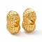 Rack Plating Alloy Beads, Cadmium Free & Lead Free & Nickle Free, Peanut, Matte Gold Color, 14x8.5x7.5mm, Hole: 3.6mm