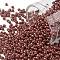 TOHO Round Seed Beads, Japanese Seed Beads, (PF564F) PermaFinish Cabernet Red Metallic Matte, 11/0, 2.2mm, Hole: 0.8mm, about 5555pcs/50g