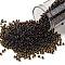 TOHO Round Seed Beads, Japanese Seed Beads, (245) Inside Color AB Jonquil/Jet Lined, 11/0, 2.2mm, Hole: 0.8mm, about 1110pcs/10g