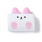 Opaque Resin Cabochons, Rabbit, Pink, 23x24.5x10mm