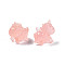 Opaque Resin Beads, Imitation Jade, Unicorn, Misty Rose, 18x23x14.5mm, Hole: 1.5mm