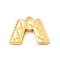 Brass Micro Pave Cubic Zirconia Charms, Nickel Free, Real 18K Gold Plated, Letter M, 11x15x8mm, Hole: 1.6mm
