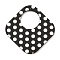 Acrylic Pendants, with Polka Dot Pattern, Rhombus, 34.5x34.5x2.5mm, Hole: 1.6mm