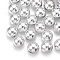 ABS Plastic Cabochons, Half Round, Platinum Color Plated, 12x6mm, about 1000pcs/bag