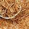 Silver Lined Transparent Glass Bugle Beads, Goldenrod, 15x2.5mm, Hole: 0.5mm, about 5000pcs/bag